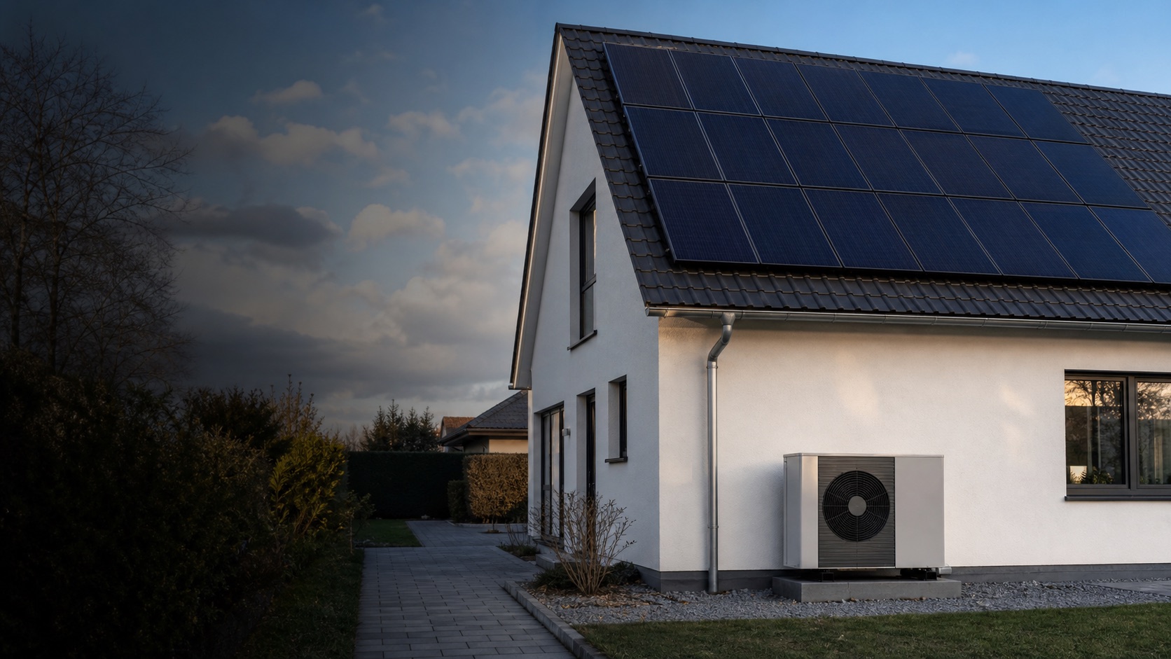 Eigenheim mit Photovoltaikanlage und Wärmepumpe